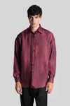 Costumein Valentino Shirt In Bordeaux Silk In Burgundy
