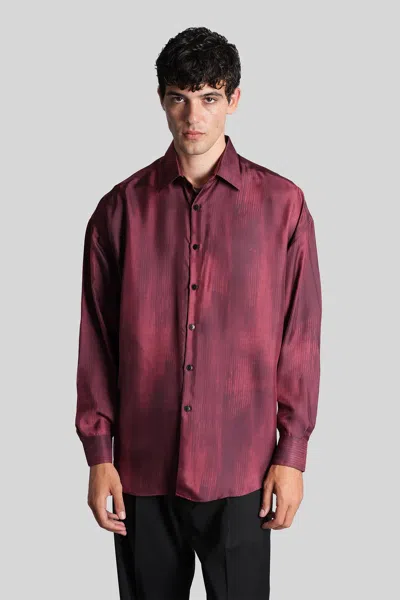 COSTUMEIN VALENTINO SHIRT IN BORDEAUX SILK