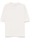 Costumein Sofia T-shirt In Beige Linen In Neutrals