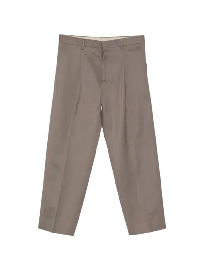 Costumein Vincent Pleated Straight-leg Trousers In Brown