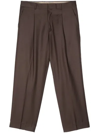Costumein Vincent Pleat-detail Tailored Trousers In Braun