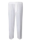 COSTUMEIN WHITE STRAIGHT-CUT TROUSERS