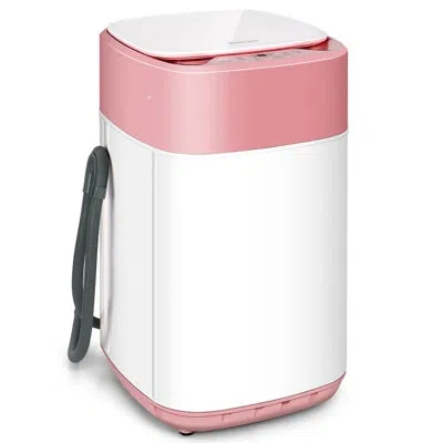 Costway 1 Cu. Ft. High Efficiency Portable Washer In Pink