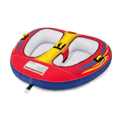Costway 1 Or 2 Person Inflatable Towable Tube For Boating With Drainage In Multi