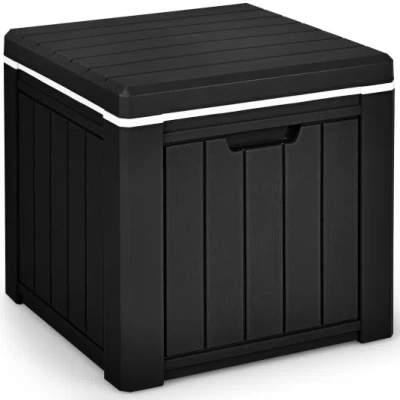 Costway 10 4-in-1 Gallon Storage Cooler For Picnic And Outdoor Activities-black In Multi