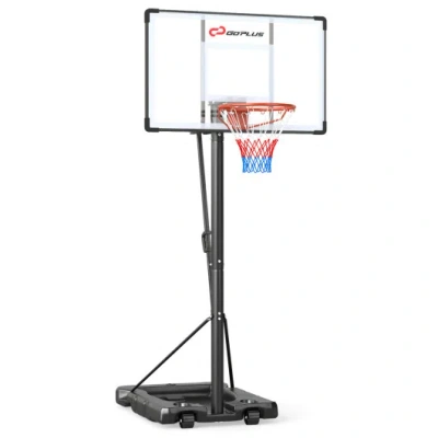 Costway 10 Feet Portable Basketball Hoop Outdoor For Adults In Black