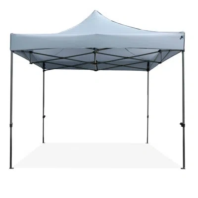 Costway 10 X 10 Ft Outdoor Pop Up Canopy Tent With Wheeled Bag, 4 Sandbags, Stake & Ropes Gray