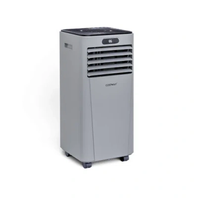Costway 10000 Btu 4-in-1 Portable Air Conditioner With Dehumidifier And Fan Mode-gray In Multi