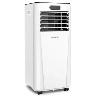 Costway 10000 Btu Portable Air Conditioner With Remote In White