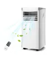 Costway 10000btu Portable Air Conditioner 3-in-1 Air Cooler With Remote Control In White