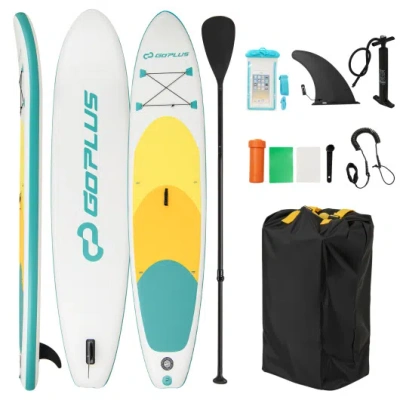 Costway 11 Feet Premium Sup Inflatable Stand Up Paddle Board-l In Multi
