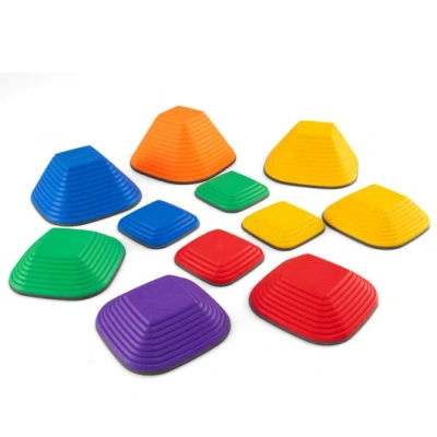 Costway 11 Pieces Kids Stepping Stone Square Stackable Indoor Outdoor-multicolor