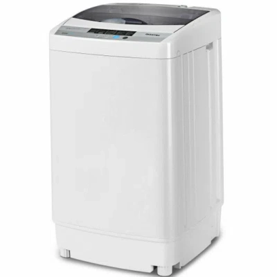 Costway 12 Lbs Full-automatic Washing Machine With 10 Wash Programs In White