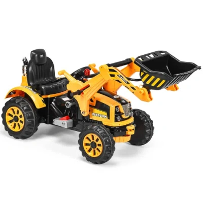 Costway 12 V Battery Powered Kids Ride On Dumper Truck-yellow. In Multi
