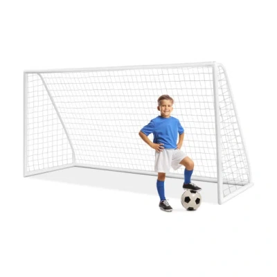 Costway 12 X 6 Feet Soccer Goal With Strong Pvc Frame And High-strength Netting In White