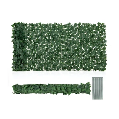 Costway 120 X 40 Inch Artificial Ivy Privacy Fence In Green