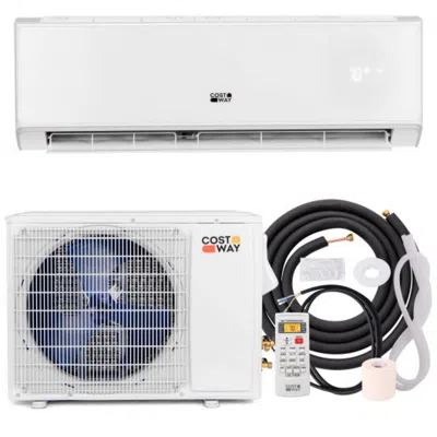 Costway 12000 Btu 22 Seer2 208-230v Wifi Enabled Mini Split Air Conditioner And Heater White