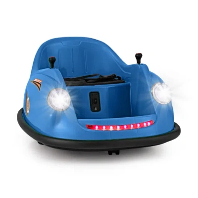 Costway 12v Electric Kids Ride On Bumper Car Battery Powered Bumping Car With Remote Control-navy In Blue