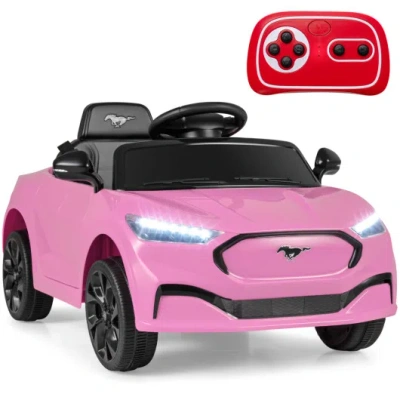 Costway 12v Kids Ride On Car Licensed Ford Mach E With Parent Control And Horn-pink In Multi