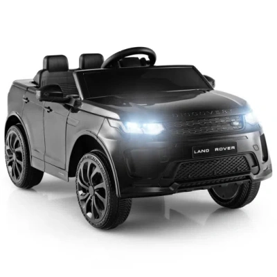 Costway 12v Kids Ride On Car With Remote Control Lockable Doors Slow Start System And Led Lights-black