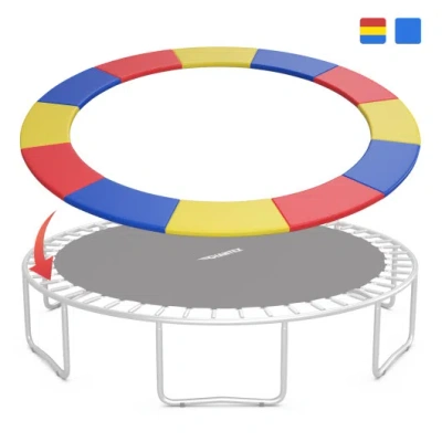 Costway 14 Feet Waterproof And Tear-resistant Universal Trampoline Safety Pad Spring Cover-multicolor In Animal Print