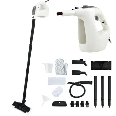Costway 1400w Multipurpose Pressurized Steam Cleaner With 17 Pieces Accessories-gray