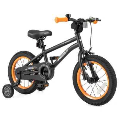 Costway 14-inch Kids Bike Sport Bicycle For 3-5 Years Old With Adjustable Seat-14 Inches In Black