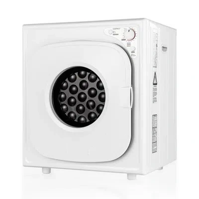 Costway 1500w Electric Tumble Compact Laundry Dryer Stainless Steel Tub 13.2 Lbs In White