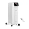 Costway 1500w Oil Filled Radiator Heater With Remote Control 3 Modes 24h Timer-white