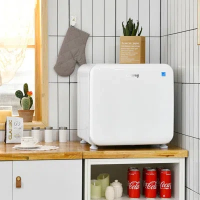 Costway 1.6 Cu. Ft. Freestanding Mini Fridge In Whtie