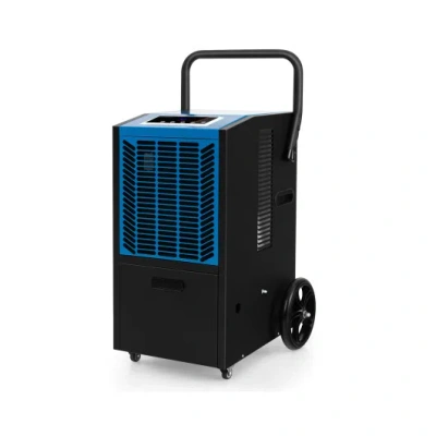 Costway 163 Ppd High-capacity Commercial Dehumidifier With 24h Timer For Basement In Black