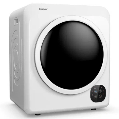 Costway 1700w Electric Dryer Portable Tumble Dryer With Steel Tub In White