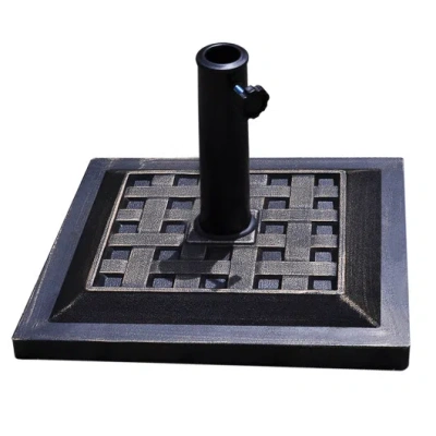 Costway 17.5 Inch Heavy Duty Square Umbrella Base Stand Of 30 Lbs For Outdoor