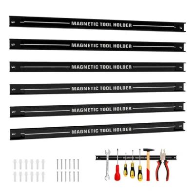 Costway 18 Inch Magnetic Tool Holder Strip With Mounting Screws-black