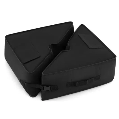 Costway 18.5" Square Umbrella Base Weight With Weatherproof Fabric-black