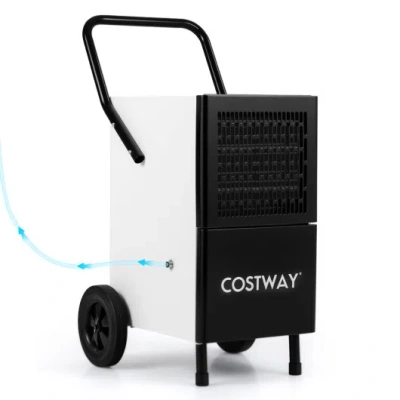 Costway 189 Pints Commercial Dehumidifier With Built-in Water Pump-black