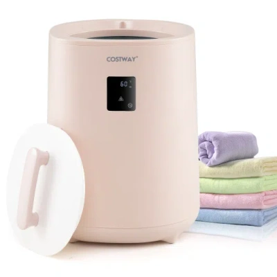 Costway 18l Large Towel Warmer With Led Display And Auto Shut Off-pink