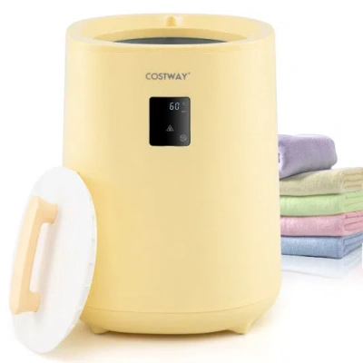 Costway 18l Large Towel Warmer With Led Display And Auto Shut Off-yellow