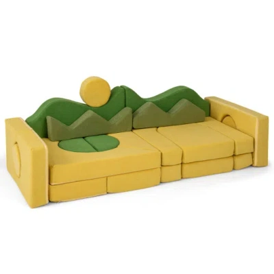 Costway 19 Pieces Modular Kids Play Couch For Inspiring Creativity In Multi