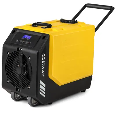 Costway 190 Ppd Commercial Dehumidifier With Pump And 2 Wheels In Black