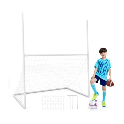 Costway 2 In 1 All Weather Football Training Equipment For Park School In White