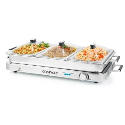 Costway 2 In 1 Electric Warming Tray With Temperature Control In Multi