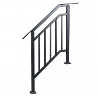Costway 2 Pack Outdoor Handrails For Steps With Adjustable Angle In Black