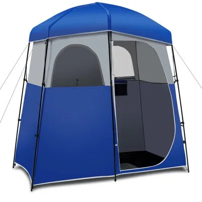 Costway 2 Person Tent With Carry Bag In Blue;gray