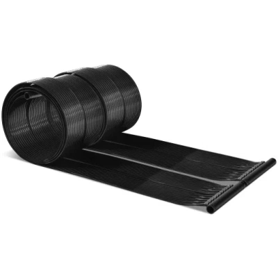 Costway 2 Pieces 10/16.4/20 Feet Weatherproof Solar Swimming Pool Heating System-s In Black