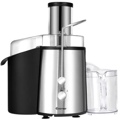 Costway 2 Speed Electric Juice Press For Fruit And Vegetable In Silver