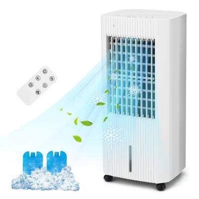 Costway 20 Cfm Indoor & Outdoor Portable Direct Evaporative Cooler In White