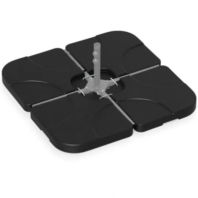 Costway 20 Inch Patio Offset Water Filled Plate Umbrella Base Sand-black