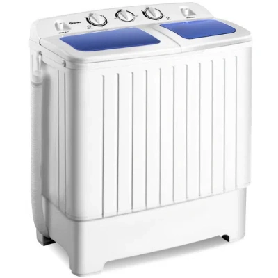 Costway 20 Lbs Compact Twin Tub Washing Machine For Home Use In Multi