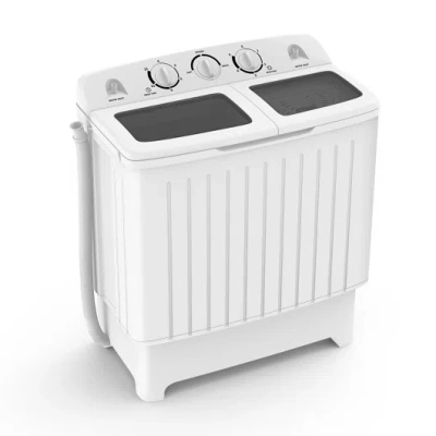 Costway 20 Lbs Portable Washing Machine With Built-in Gravity Drain-gray In White